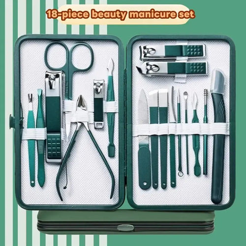 18 IN 1 MANICURE SET 18pcs Nail Clipper Set with Portable Travel Case