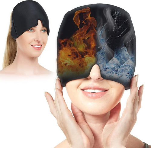 MIGRAINE RELIEF CAP GEL ICE COVERED MIGRAINE RELIEF HAT COLD THERAPY MIGRAINE RELIEF HAT MIGRAINE ICE HEAD WRAP ICE PACK MASK