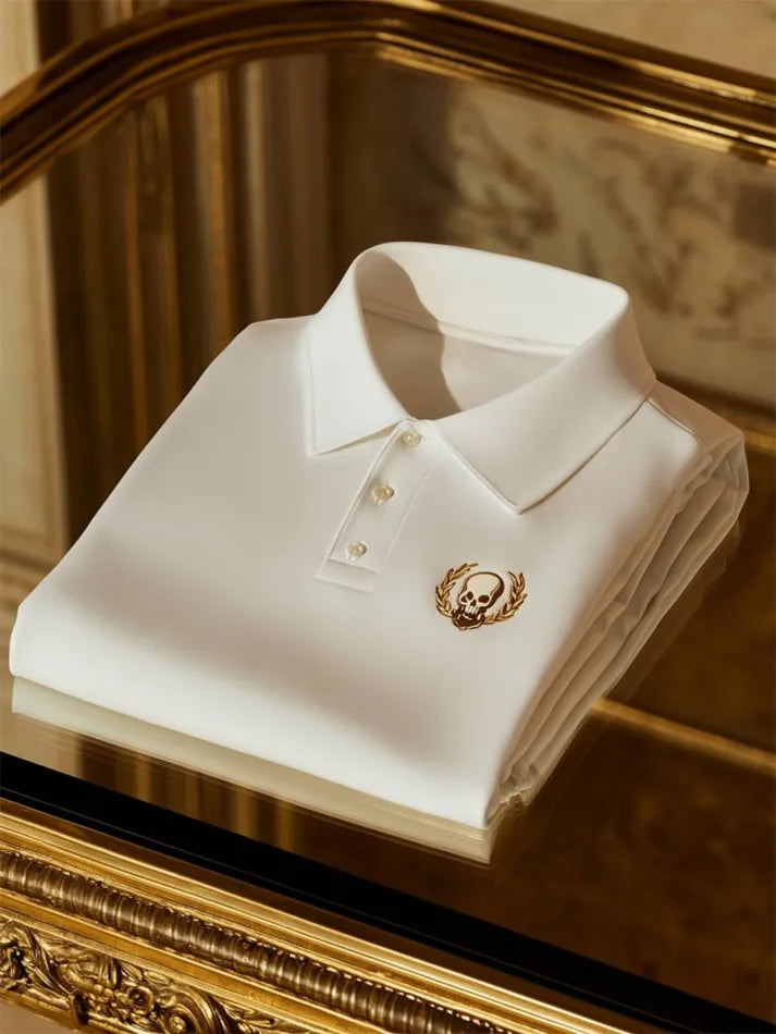 Rogue Heritage Skull Accent Polo Shirt for Men