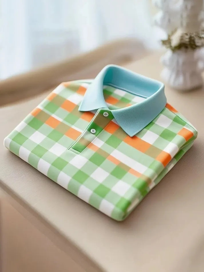 Lexington Crest Striped Executive Polo Shirt for Men