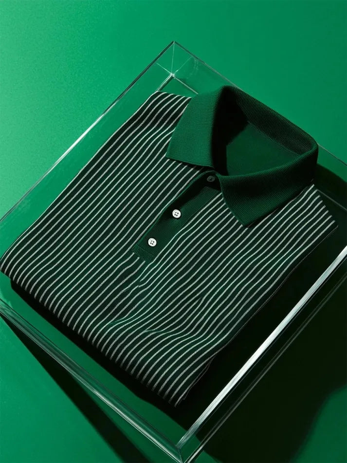Belmont Harbor Striped Polo Shirt for Men