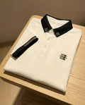 Majestic Crest Signature Trim Polo Shirt for Men