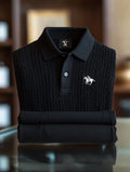 Kingsford Signature Print Long Sleeve Polo Shirt for Men