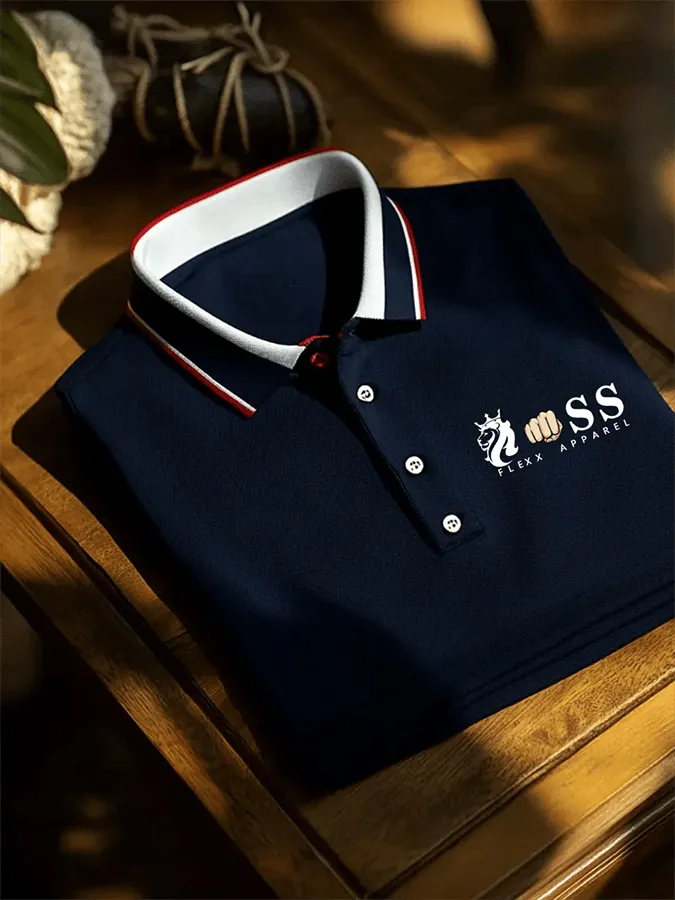 Vintage Script Heritage Polo Shirt for Men