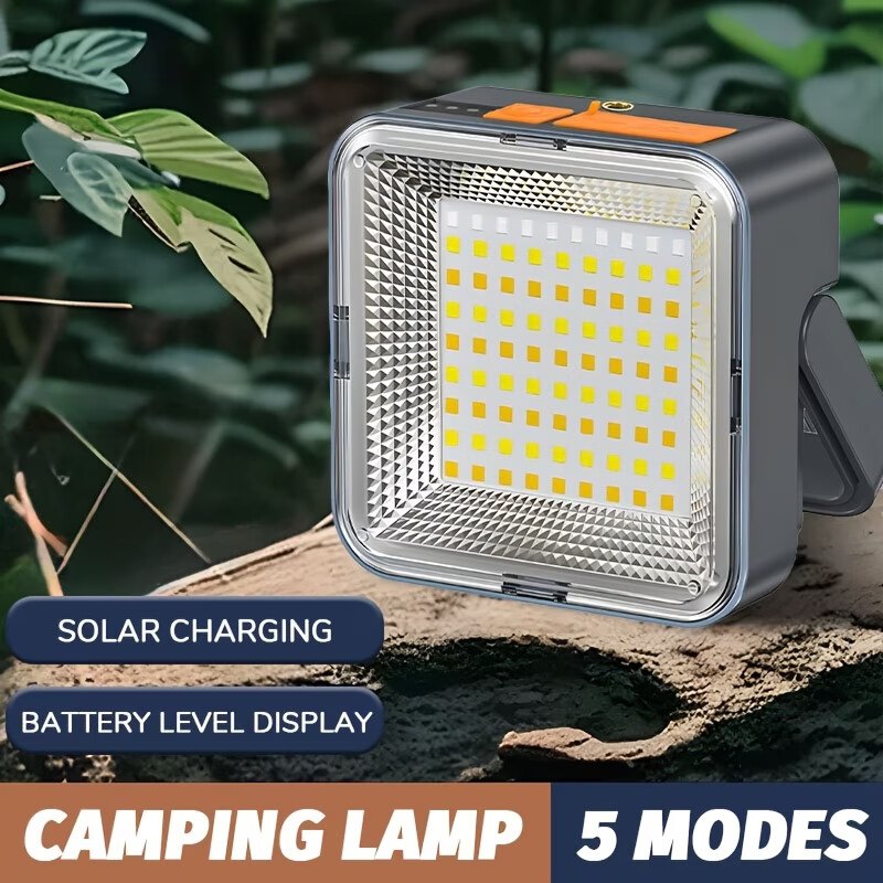 SOLAR & USB RECHARGEABLE PORTABLE LIGHT 2 IN 1 RECHARGEABLE EMERGENY CAMPING LIGHT