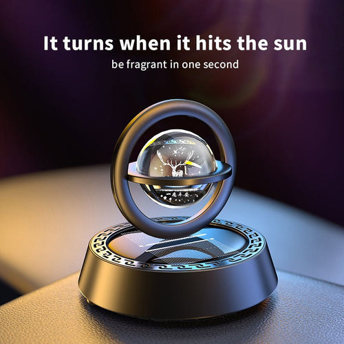 SOLAR POWERED ROTATING CAR AIR DIFFUSER
