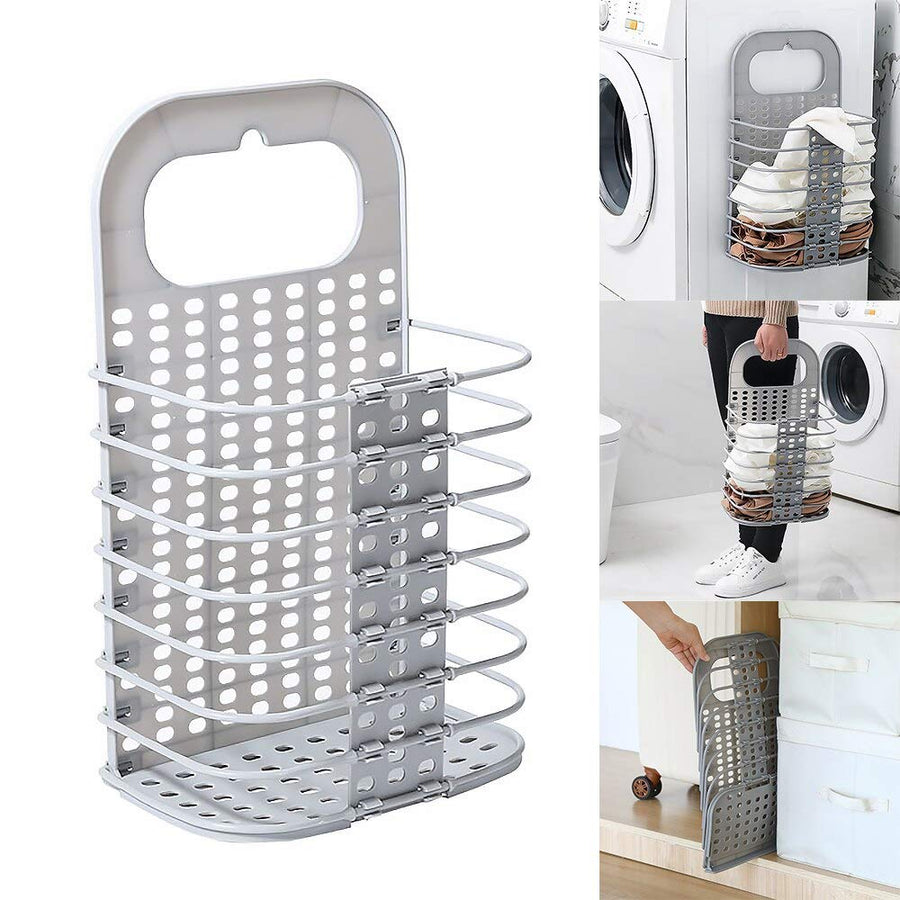 WALL HANGING LAUNDRY BASKET Foldable Wall-Mounted Laundry Basket