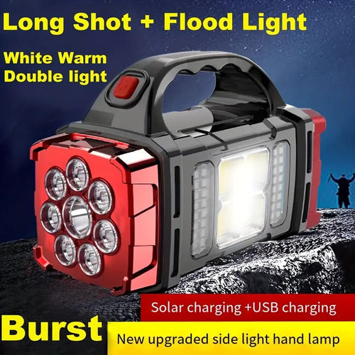 SOLAR & USB RECHARGEABLE TORCH LIGHT